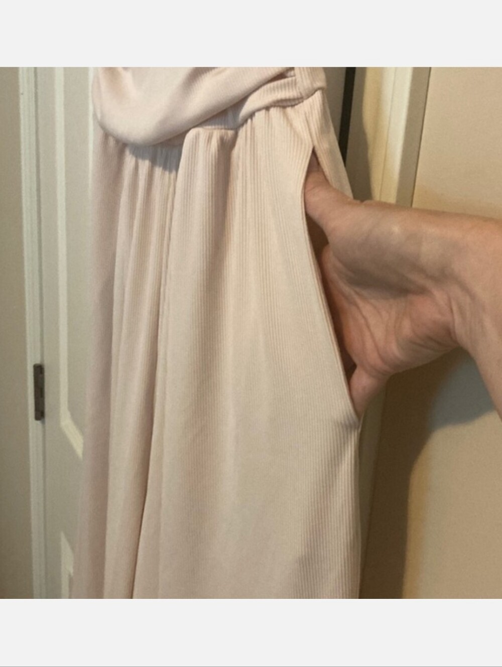 CIDER Cream V-Neck Wide-Leg Jumpsuit - Picture 5 of 9